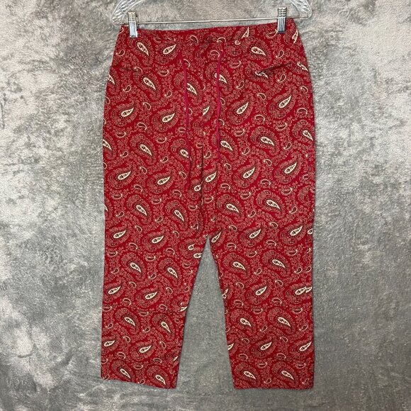 Vintage Ralph Lauren Women 90s Retro Mid Rise Flat Front Pedal Pusher Pant 6 - Picture 1 of 11